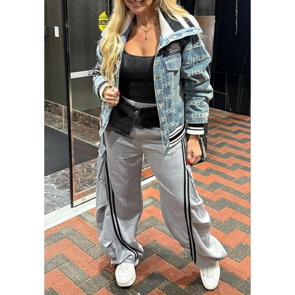 Chic Women's Casual Wide Leg Sweatpants - High Waist, Perfect for Every Season - Picture 5 of 6